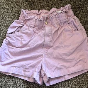 H&M pink paper bag shorts